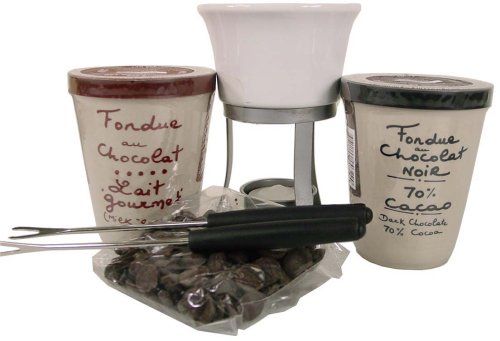 Gift Set: 2 x Anysetiers du Roy Fondue Dark Chocolate + Milk chocolate ea 7 oz + Chocolate... by Anysetiers du Roy