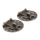 6個セット 蝶の木製ボックスクラスプ ボックス アクセサリー ヴィンテージ スタイル （36ネジ付き）