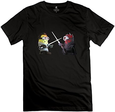 Man Star Wars Darth Obi Wan Minion T-shirts XXL Black