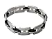 Handsome Men's Surgical Steel Matte Finish Bracelet with Carbon Fiber Highlights