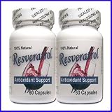 TWIN (2) PACK **BEST VALUE ** -EXTRA HIGH POTENCY RESVERATROL 500 MG 60 Caps. - **SALE RETAIL $49.99 NOW JUST $29.99 +FREE SHIPPING**