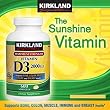 Kirkland Signature Vitamin D3, 2000 I.U. 600 Softgels each (Pack of 2)