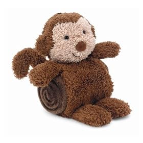 Nugget Monkey Soother - Baby Comfort Blanket by Jellycat - JellyKitten Range