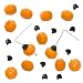 Czech Glass Bead Set Orange Pumpkins With Green Stems 11mm (12 Sets)
