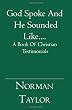 God Spoke And He Sounded Like....: A Book Of Christian Testimonials