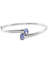 14K Tanzanite Bangle with Diamonds(NEW ARRIVAL)