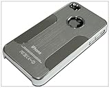Premium Chrome Aluminum Skin Hard Back Case Cover for Apple iPhone 4 4G 4S Silver