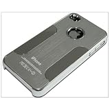Premium Chrome Aluminum Skin Hard Back Case Cover for Apple iPhone 4 4G 4S Silver