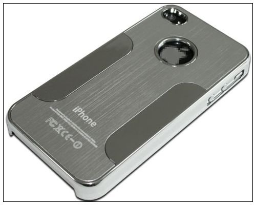 Premium Chrome Aluminum Skin Hard Back Case Cover for Apple iPhone 4 4G 4S Silver