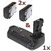 Batteriegriff & 2 Akkus f�r Canon EOS 60D - ersetzt BG-E9, LP-E6 in Originalqualit�t! Battery Pack