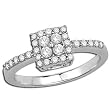 14K White Gold Diamond Ring - 0.73 Ct.