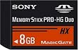 Sony Memory Stick PRO-HG Duo HX 8 GB Flash Memory Card with USB Reader MSHX8G