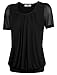 Timeson Tunic Shirt, Womens Flowy Lightweight Fashion Tunic Tops XXX-Large Black