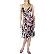 Merona® Printed Strappy Dress - Black/ Mauve