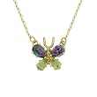 FOJO's 10K Gold Mystic Topaz and Peridot Butterfly Pendant