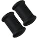 Pair of Glass Double Flared Solid Plugs: 0g Matte Black