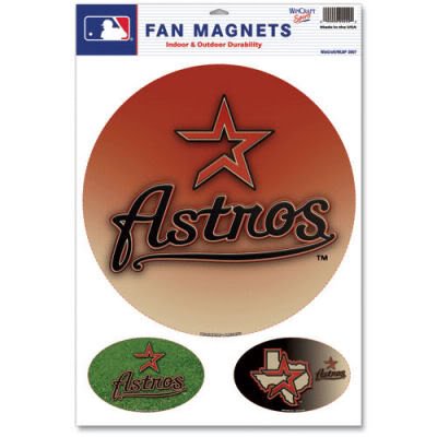HOUSTON ASTROS OFFICIAL LOGO CAR MAGNET SET
