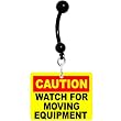 Caution Watch for Warning Sign Belly Ring