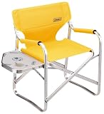 Coleman(コールマン) サイドテーブル付キャプテンチェア イエロー 170-7634の画像
