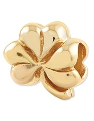Sterling Silver Gold plated Reflections Clover Bead