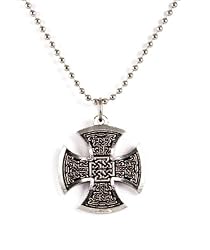 Diabolik Jewelry Large Pewter Rocker Celtic Maltese Cross Pendant