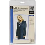 1" Covered Set-In Shoulder Pads-Black 2/Pkg