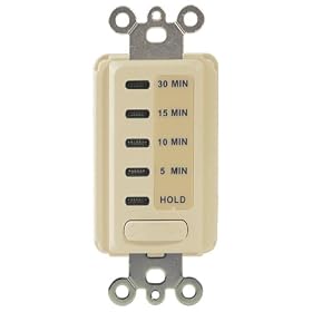 Intermatic EI200 - In-Wall Electronic Auto-Off Timer - 5 10 15 30 Min. Time Range - Single... by Intermatic