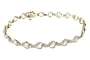 10k Yellow Gold Diamond Heart Bracelet (1/4 cttw, J Color, I3 Clarity)