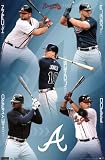 Atlanta Braves 2011 McCann Uggla Jones Prado Heyward Sports Poster Print - 22x34 custom fit with RichAndFramous Black 22 inch Poster Hangers