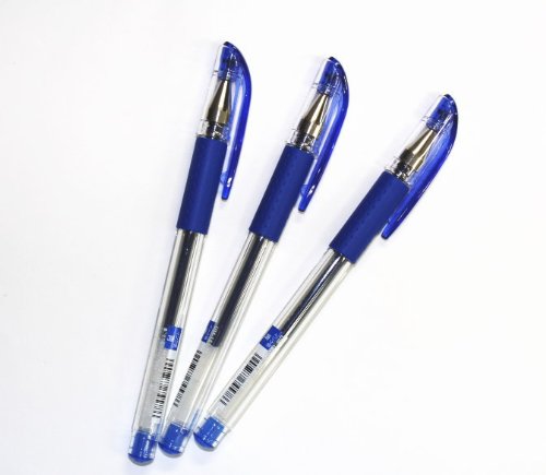 Uni-ball Signo Rubber Grip & Stick Retractable Ultra Micro Point Gel Pens -0.28mm-blue Ink-value Set of 3