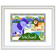 Wild Animals White Personalized Print