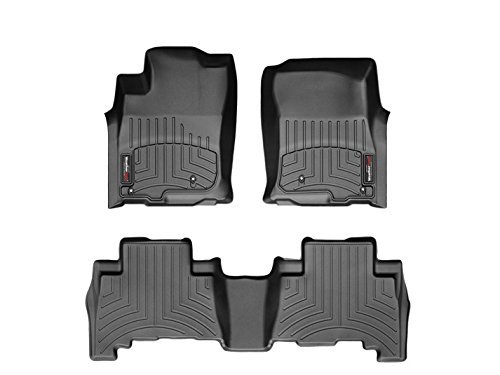 feature 2016 Toyota Tacoma - Weathertech Floor Liners - Full Set for Double Cab - With Automatic - (1st and 2nd Rows) - Black