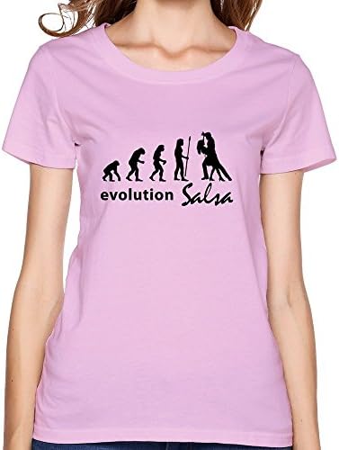 Girlmer Factory Direct Sale Women's Pink Evolution Salsa XX-Large Round Neck T-Shirt