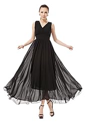 V-neck Summer Chiffon Sleeveless Prom Dress/Tunic/Maxi Dress 