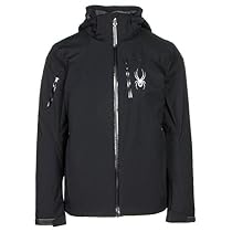 Spyder Men's Squaw Valley Jacket, Black/Polar/Polar, Large
