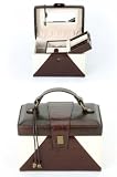 Brown Lizard/Crocodile Effect & Cream DJB178 Jewellery Box with Lift Out Travel Box