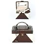 Brown Lizard/Crocodile Effect & Cream DJB178 Jewellery Box with Lift Out Travel Box
