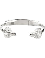 Sterling Silver/Rhodium Plated Diamond Dachshund Bangle Bracelet -- LIFETIME WARRANTY