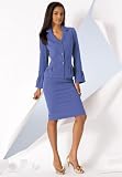 metrostyle Ruffle Sleeve Skirtsuit