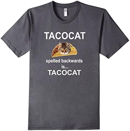 Men's Taco cat Shirt Large Asphalt