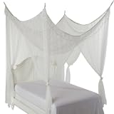 Heavenly Crystal 4 Post Bed Canopy, White