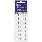 Mark Richards Elements Crystal Stickers 1651 Self-Adhesive 165-Piece Round Rhinestones Crystal Sticker Strips, 2mm, Clear
