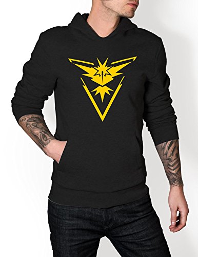 Men's Pokemon Go Team Instinct Logo Black Hoodie