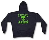 LEGAL ALIEN Spaceman Men's Hoodie Sweat Shirt Small thru 4XL