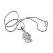 Buddha Pendant with Chain Sterling Silver Jewelry 1 inch