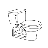 American Standard 3120.019.045 Yorkville Elongated Toilet Bowl with Bolt Caps and Floor Screws, Fawn Beige (Bowl Only)