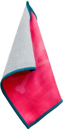 Toddy Gear Hello Skelly 5 x 7 Inch Premium Microfiber Smart Cloth, for iPad and Touch Screen Cleaning - Retail Packaging - Pink/Blue, 15X7B1203