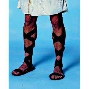 Roman Sandals Brown PBH Adult Shoes Costume Accessory