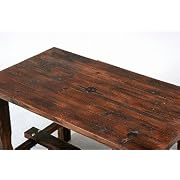 焼杉テーブル&ベンチセット／ガーデン家具／ブラウン
