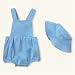 Baby : Ralph Lauren Mesh Bubble and Hat Set - 6M Blue